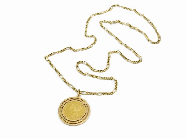 Catena a maglia marina in oro giallo  - Asta I gioielli di Rosa Segreto Annigoni - Associazione Nazionale - Case d'Asta italiane