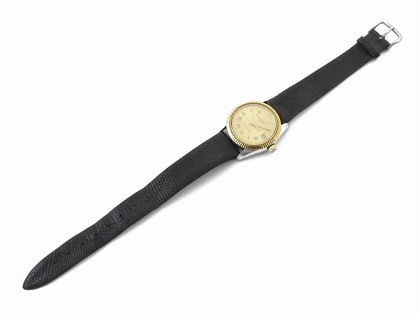 Baume & Mercier, orologio da polso in acciaio placcato oro  - Asta I gioielli di Rosa Segreto Annigoni - Associazione Nazionale - Case d'Asta italiane