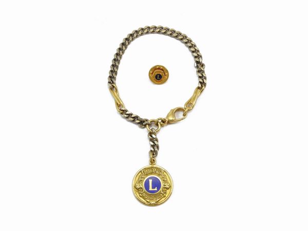 Medaglia Lions Club Firenze in oro  - Asta I gioielli di Rosa Segreto Annigoni - Associazione Nazionale - Case d'Asta italiane