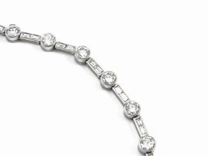 Importante collana rivire in oro bianco e diamanti  - Asta I gioielli di Rosa Segreto Annigoni - Associazione Nazionale - Case d'Asta italiane