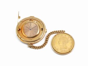 Piaget Coin, orologio da tasca in oro giallo  - Asta I gioielli di Rosa Segreto Annigoni - Associazione Nazionale - Case d'Asta italiane