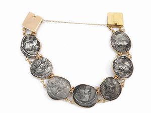 Bracciale in oro rosso 585/1000  - Asta I gioielli di Rosa Segreto Annigoni - Associazione Nazionale - Case d'Asta italiane