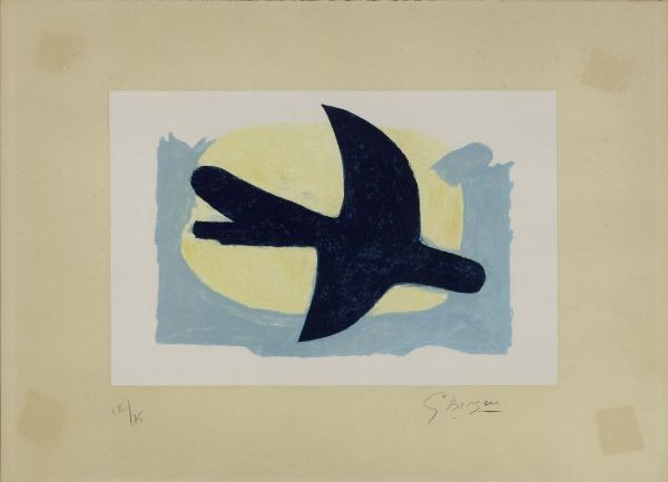 Georges Braque : Uccello blu e giallo  - Asta ARTE CONTEMPORANEA - Associazione Nazionale - Case d'Asta italiane