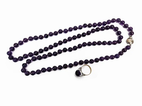 Collana e anello ametista  - Asta Vintagemania - Associazione Nazionale - Case d'Asta italiane