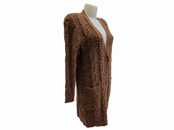 Valentino - Completo tre pezzi in lana fantasia nei toni del marrone  - Asta Vintagemania - Associazione Nazionale - Case d'Asta italiane