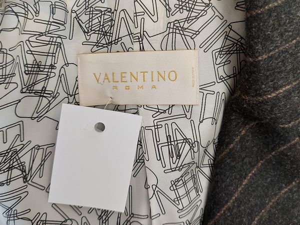 Valentino - Tailleur tre pezzi in lana gessato  - Asta Vintagemania - Associazione Nazionale - Case d'Asta italiane