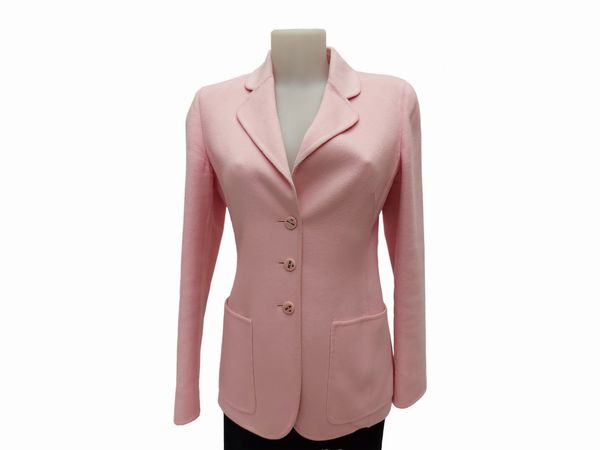 Escada - Giacca in cashmere rosa  - Asta Vintagemania - Associazione Nazionale - Case d'Asta italiane