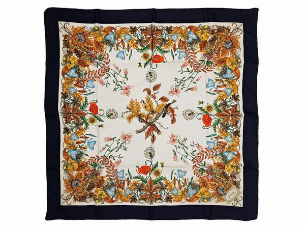 Gucci - Foulard in seta Flora by Vittorio Accornero  - Asta Vintagemania - Associazione Nazionale - Case d'Asta italiane