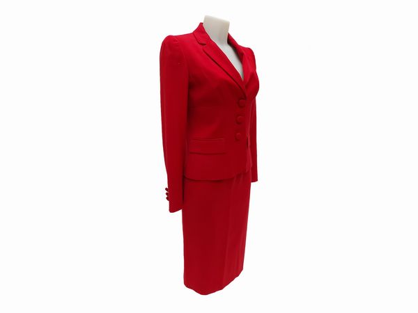 Moschino - Tailleur in lana rossa  - Asta Vintagemania - Associazione Nazionale - Case d'Asta italiane