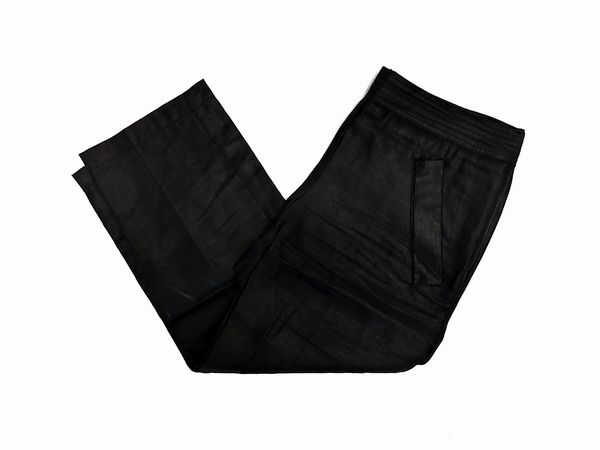 Red Valentino - Pantaloni a pinocchietto in lino nero cerato  - Asta Vintagemania - Associazione Nazionale - Case d'Asta italiane