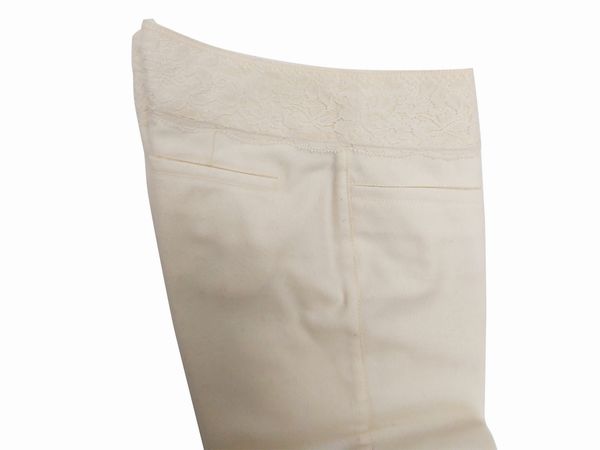 Red Valentino - Tailleur pantaloni in panno color panna  - Asta Vintagemania - Associazione Nazionale - Case d'Asta italiane