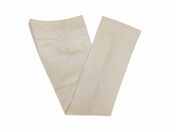 Red Valentino - Tailleur pantaloni in panno color panna  - Asta Vintagemania - Associazione Nazionale - Case d'Asta italiane