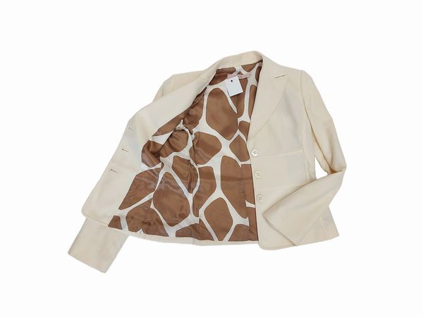 Red Valentino - Tailleur pantaloni in panno color panna  - Asta Vintagemania - Associazione Nazionale - Case d'Asta italiane