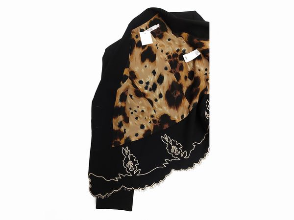 Red Valentino - Tailleur quattro pezzi in lana nera e pizzo beige  - Asta Vintagemania - Associazione Nazionale - Case d'Asta italiane