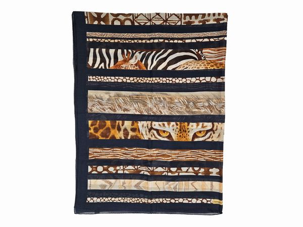 Salvatore Ferragamo - Grande foulard in cotone  - Asta Vintagemania - Associazione Nazionale - Case d'Asta italiane