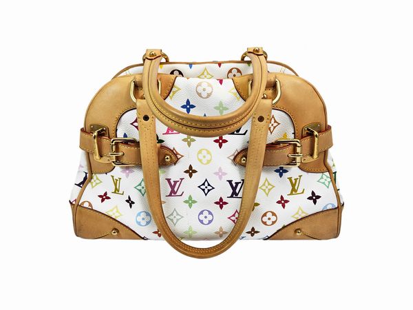 Louis Vuitton - Borsa Alma monogram multicolor e vacchetta  - Asta Vintagemania - Associazione Nazionale - Case d'Asta italiane