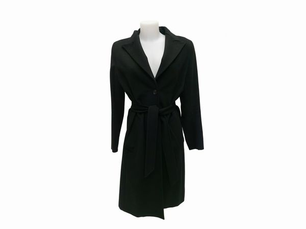 Max Mara - Cappotto in lana nera  - Asta Vintagemania - Associazione Nazionale - Case d'Asta italiane