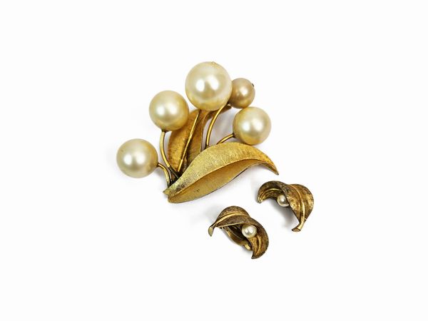 Demi parure Spilla e Orecchini a clip  - Asta Vintagemania - Associazione Nazionale - Case d'Asta italiane