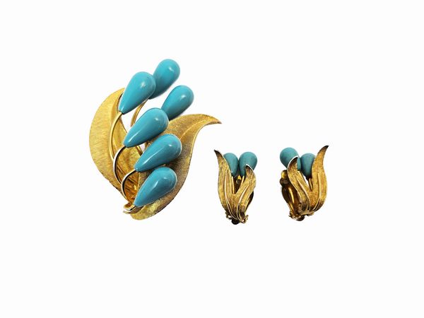 Demi paure Spilla e Orecchini a clip  - Asta Vintagemania - Associazione Nazionale - Case d'Asta italiane