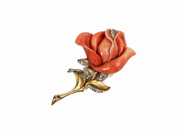 Spilla a forma di rosa  - Asta Vintagemania - Associazione Nazionale - Case d'Asta italiane