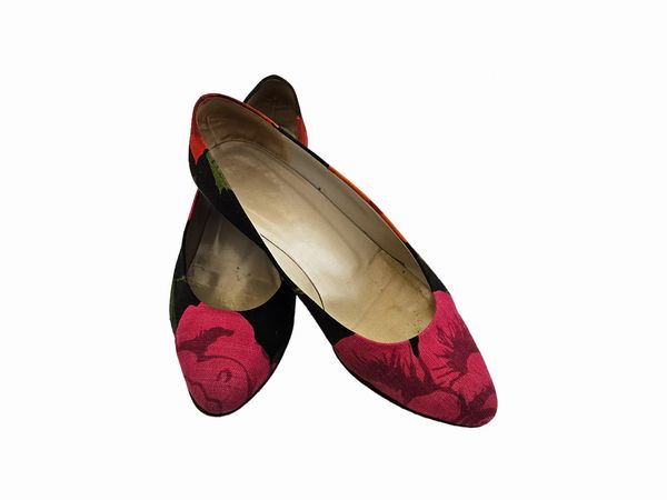 Giacchina in cotone con stampa floreale e decollet en pendant  - Asta Vintagemania - Associazione Nazionale - Case d'Asta italiane