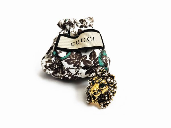 Gucci - Anello animalier in ottone by Alessandro Michele  - Asta Vintagemania - Associazione Nazionale - Case d'Asta italiane