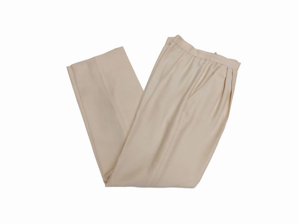 Tailleur tre pezzi in lino beige, Valentino  - Asta Vintagemania - Associazione Nazionale - Case d'Asta italiane