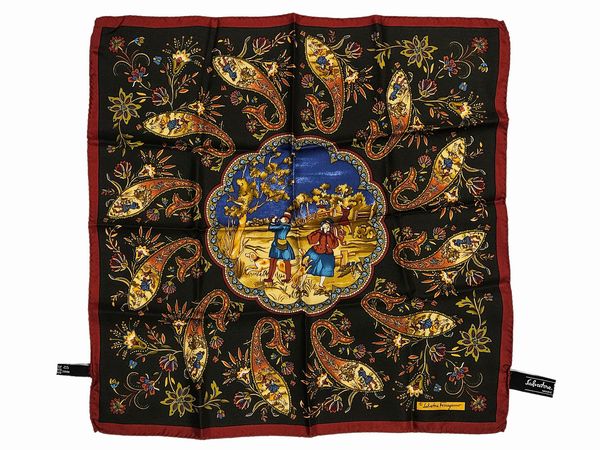 Salvatore Ferragamo - Carr in seta  - Asta Vintagemania - Associazione Nazionale - Case d'Asta italiane