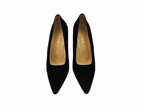 Prada - Decollet in seude nero  - Asta Vintagemania - Associazione Nazionale - Case d'Asta italiane