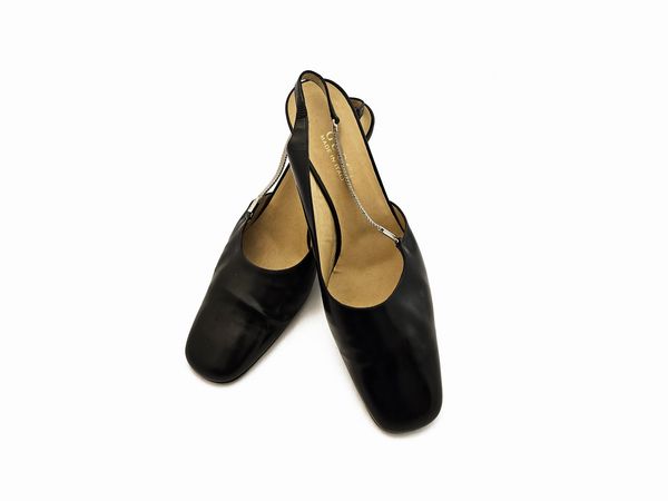 Gucci - Decolleté in vitello spazzolato nero  - Asta Vintagemania - Associazione Nazionale - Case d'Asta italiane