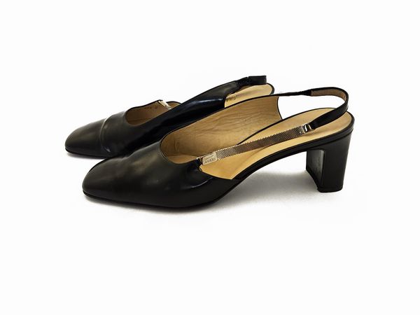 Gucci - Decolleté in vitello spazzolato nero  - Asta Vintagemania - Associazione Nazionale - Case d'Asta italiane