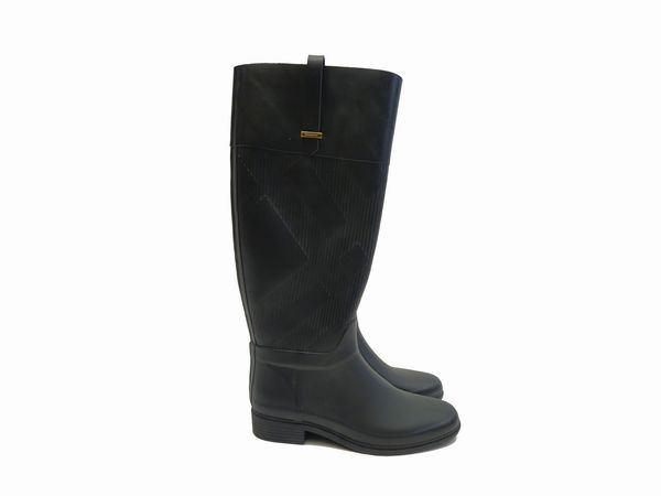 Burberry - Stivali da pioggia in gomma nera  - Asta Vintagemania - Associazione Nazionale - Case d'Asta italiane