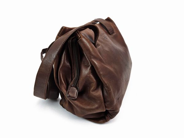 Prada - Borsa a spalla in nappa marrone  - Asta Vintagemania - Associazione Nazionale - Case d'Asta italiane