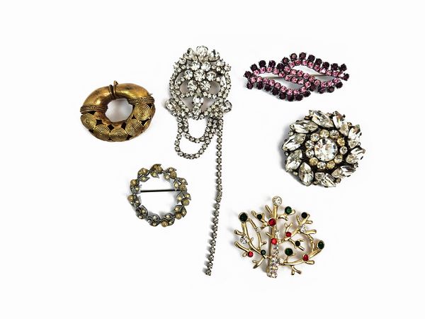 Lotto di sei spille vintage  - Asta Vintagemania - Associazione Nazionale - Case d'Asta italiane