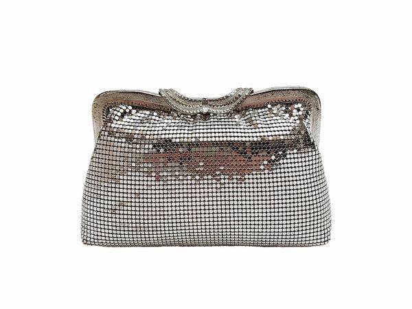 Borsetta da sera in maglia metallica silver tone  - Asta Vintagemania - Associazione Nazionale - Case d'Asta italiane