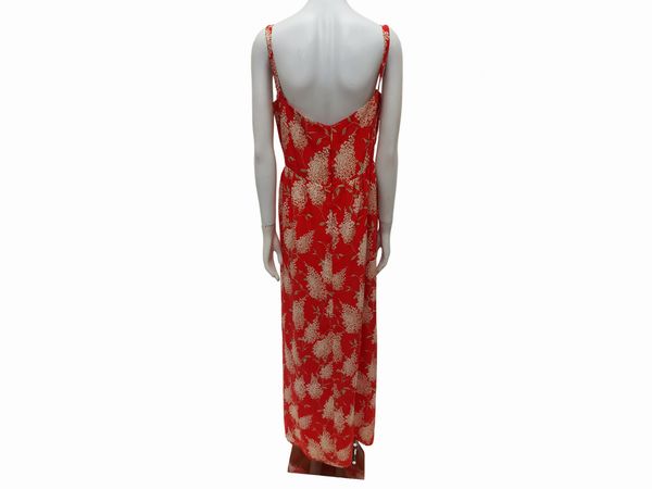 Abito lungo con giacchina in seta rossa, Rossana Massetti, Firenze  - Asta Vintagemania - Associazione Nazionale - Case d'Asta italiane