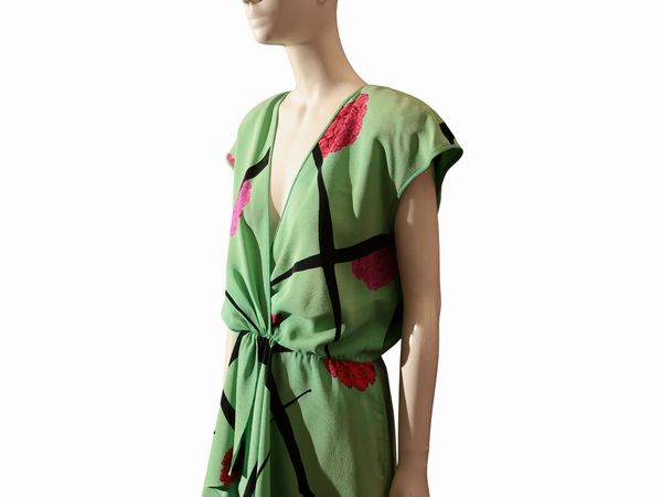 Valentino - Abito lungo in crepe di seta  - Asta Vintagemania - Associazione Nazionale - Case d'Asta italiane