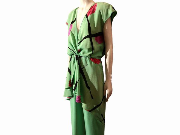 Valentino - Abito lungo in crepe di seta  - Asta Vintagemania - Associazione Nazionale - Case d'Asta italiane