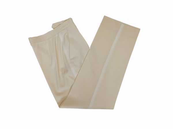 Cerruti 1881 Femme - Smoking in lana color panna  - Asta Vintagemania - Associazione Nazionale - Case d'Asta italiane