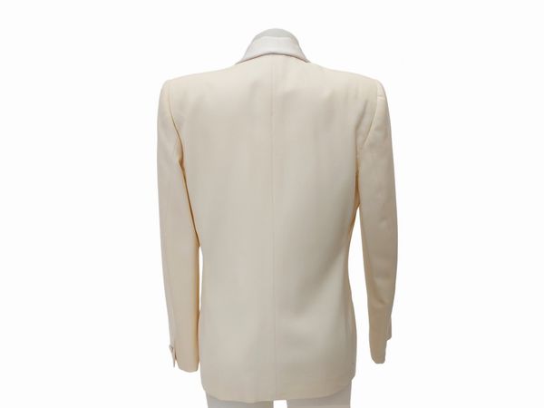 Cerruti 1881 Femme - Smoking in lana color panna  - Asta Vintagemania - Associazione Nazionale - Case d'Asta italiane