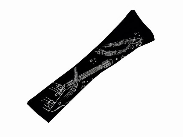 Escada - Pantaloni in lana nera con strass a motivo musicale  - Asta Vintagemania - Associazione Nazionale - Case d'Asta italiane