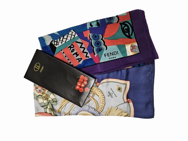 Fendi - Due Foulard in seta  - Asta Vintagemania - Associazione Nazionale - Case d'Asta italiane