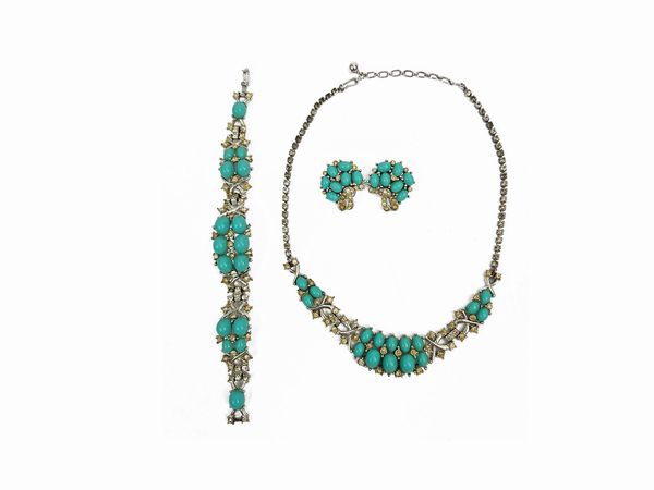 Parure collana, bracciale e orecchini a clip  - Asta Vintagemania - Associazione Nazionale - Case d'Asta italiane