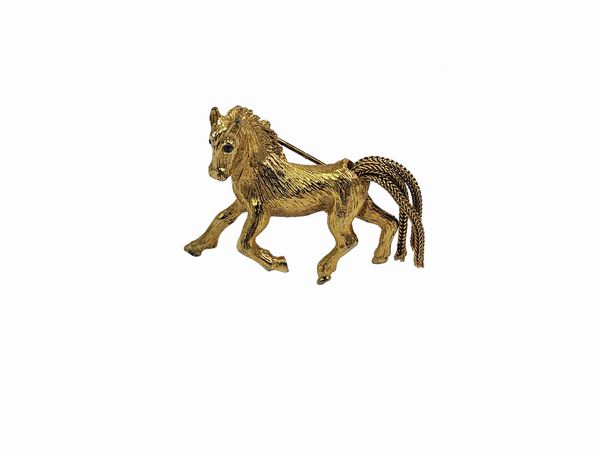 Spilla animalier in metallo golden tone  - Asta Vintagemania - Associazione Nazionale - Case d'Asta italiane