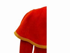 Gucci - Giacchina in suede rosso corallo  - Asta Vintagemania - Associazione Nazionale - Case d'Asta italiane