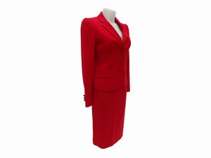 Moschino - Tailleur in lana rossa  - Asta Vintagemania - Associazione Nazionale - Case d'Asta italiane