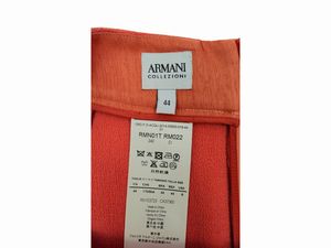 Armani Collezioni - Gonna in lana color corallo  - Asta Vintagemania - Associazione Nazionale - Case d'Asta italiane