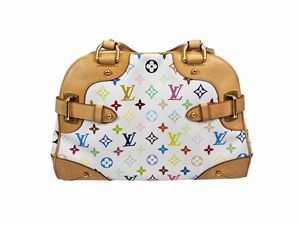 Louis Vuitton - Borsa Alma monogram multicolor e vacchetta  - Asta Vintagemania - Associazione Nazionale - Case d'Asta italiane