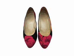 Giacchina in cotone con stampa floreale e decollet en pendant  - Asta Vintagemania - Associazione Nazionale - Case d'Asta italiane