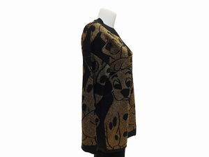 Iceberg - Maxi maglia Disney in lana nera e lam oro  - Asta Vintagemania - Associazione Nazionale - Case d'Asta italiane
